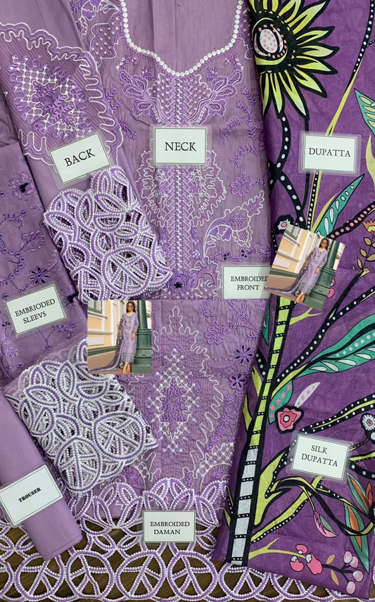 MUSHQ CHIKENKARI PURPLE EDITION EDITION |3PC UNSTICHED