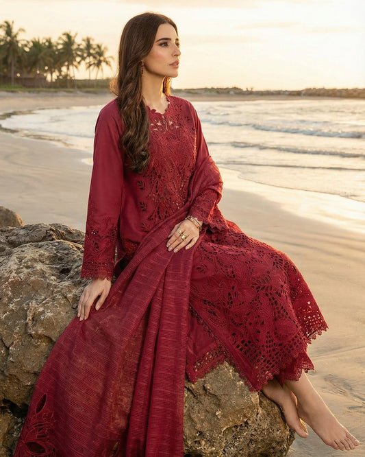 Rang Rasiya Premium Chikenkari Dress With Khaddi Net Dupatta