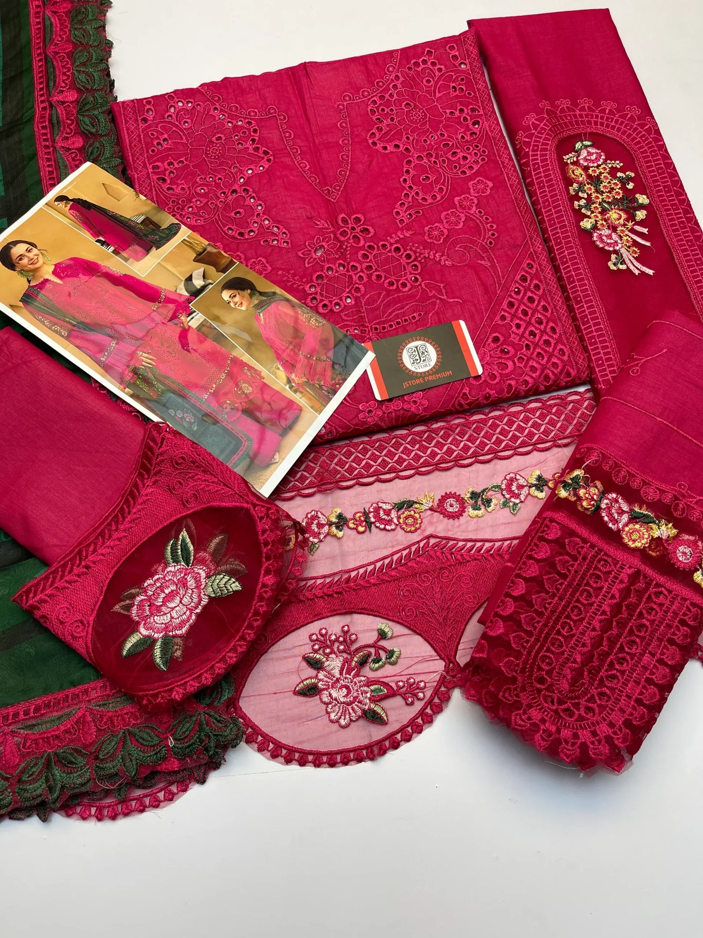 Saira Rizwan | Luxury Chikenkari Lawn Printed Silk Dupatta | 3piece Unstiched