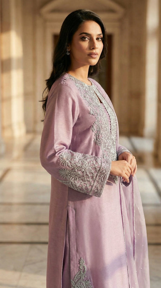 AYESHA HOOR SILK WEDDING WITH ORGENZA DUPATTA |3PIECE UNSTICHED