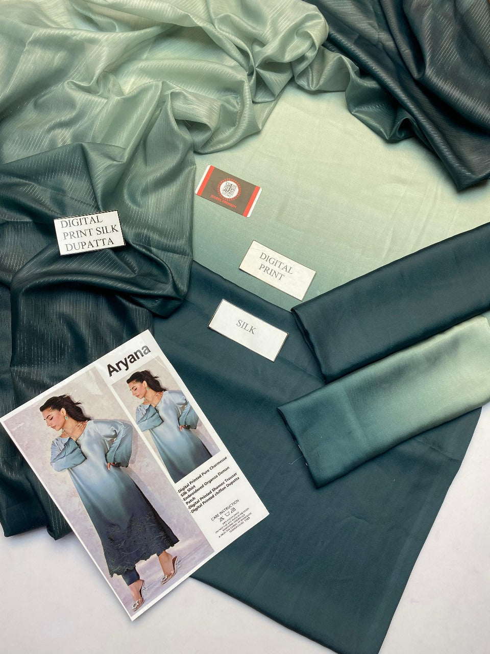 Luxury Silk Dress | 3pec Unstiched