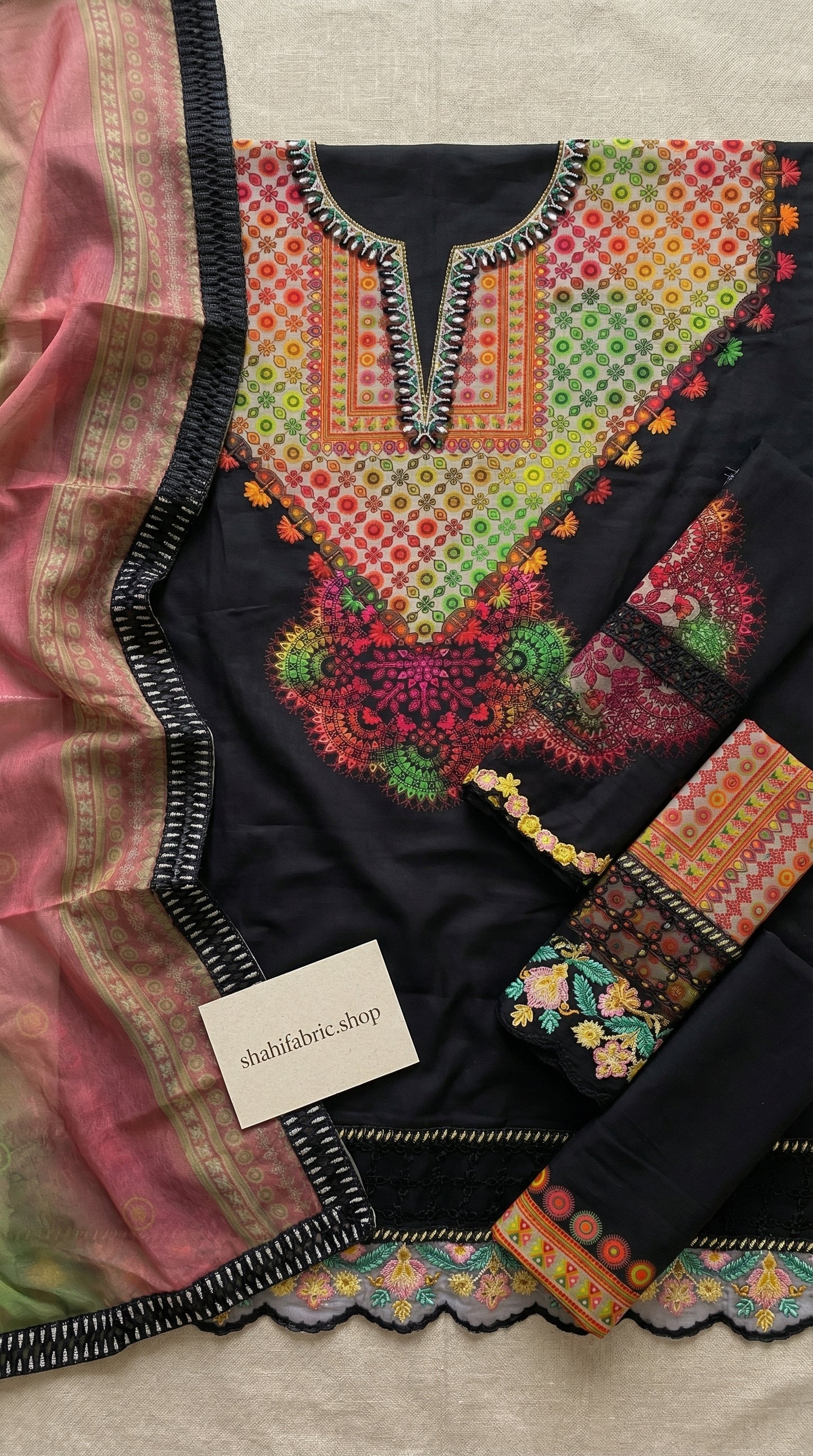 CHARIZMA SWISS LAWN (KA) WITH CHIFFON BORDER DUPATTA |3PC UNSTICHED