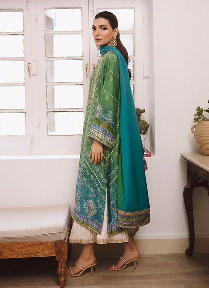 Farah Talib Aziz | Digital Print Embroidered Lawn With Embroidered Dupatta | 3Pc Unstiched
