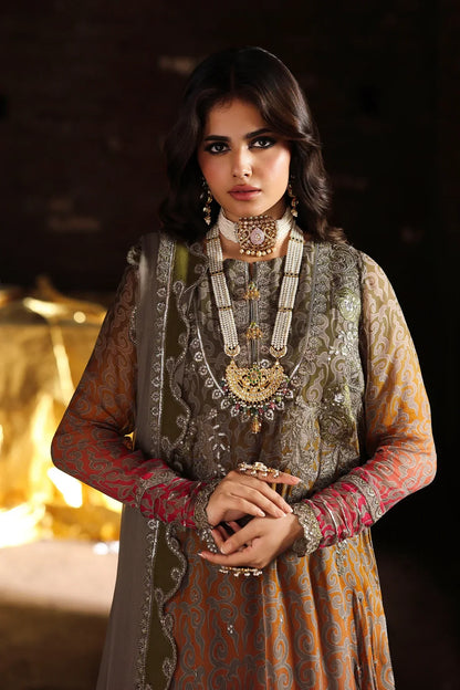 CHARIZMA ZARANGI FESTIVE |TIE N DYE DIGITAL CHIFFON|3PC UNSTICHED