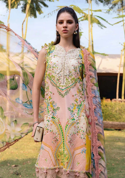 Maria B | Embroidery Lawn With Chiffon Dupatta | 3pec Unstiched