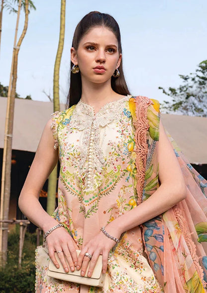 Maria B | Embroidery Lawn With Chiffon Dupatta | 3pec Unstiched