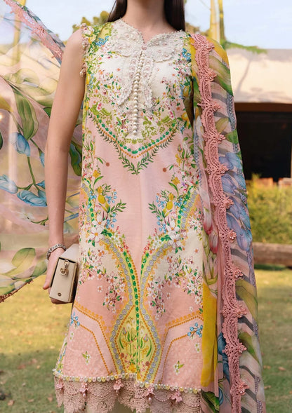 Maria B | Embroidery Lawn With Chiffon Dupatta | 3pec Unstiched
