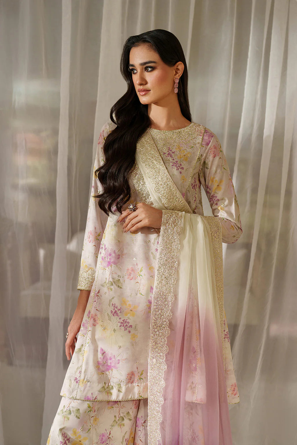Iznik | Printed Lawn With Chiffon Dupatta Heavy Embroidered | 3pc Unstiched