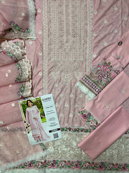 Karma Luxury Lawn  Collection – Premium Designer Summer Suit | 3PcUnstitched