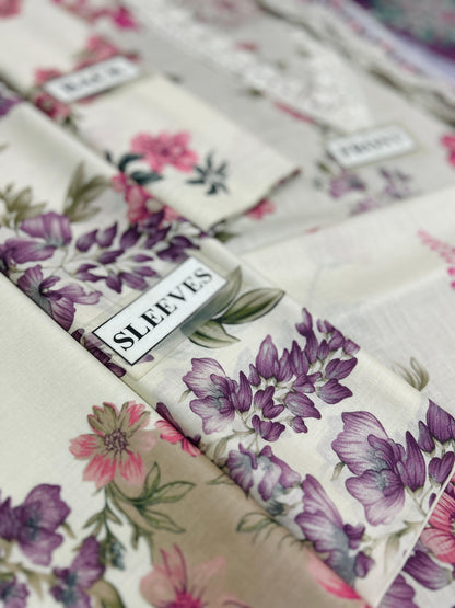 ASIFA & NABEEL Premium Lawn Suit with Chiffon Dupatta 3PC Unstitched