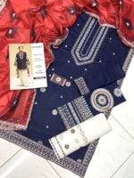 Saphire | Chikenkari Embroided Dress | 3pec Unstiched