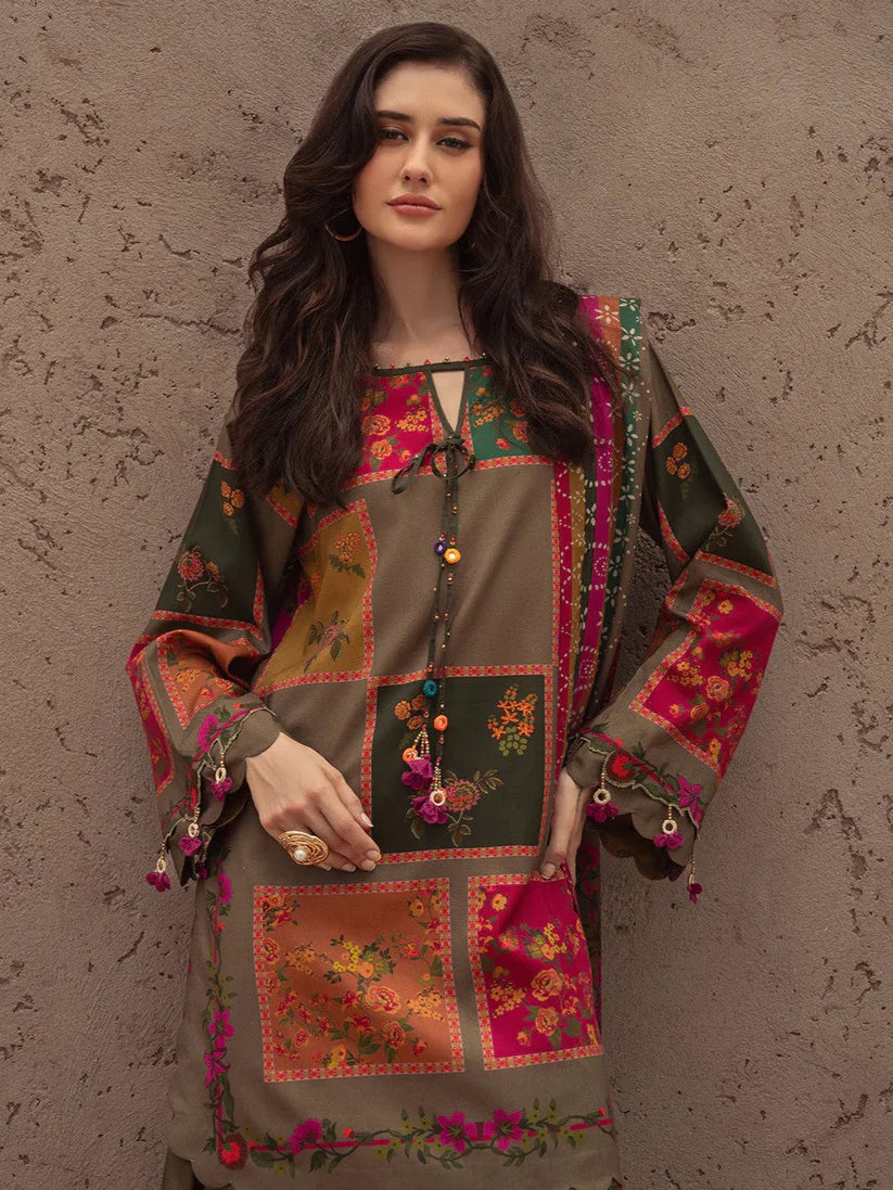 Digital Printed Lawn Dress With Printed Lawn Dupatta 3PcUnstitched