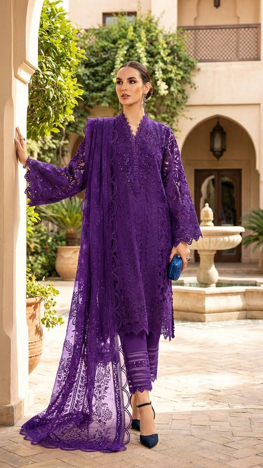 MARIAB | LUXURY CHIKENKARI LAWN  |3 Pec unstiched