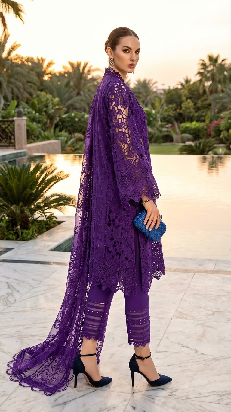 MARIAB | LUXURY CHIKENKARI LAWN  |3 Pec unstiched