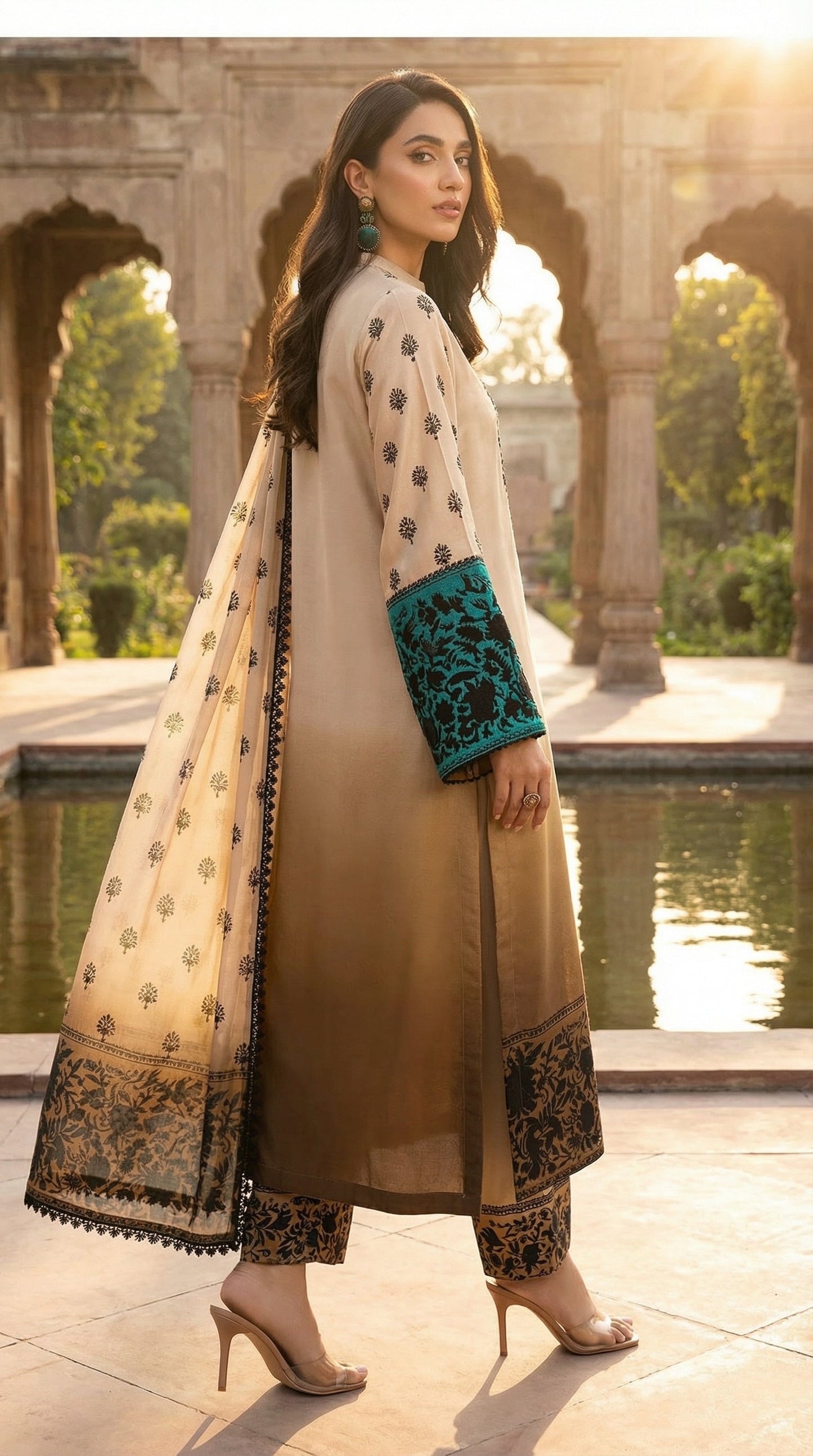 Luxury Silk Dress | 3pec Unstiched