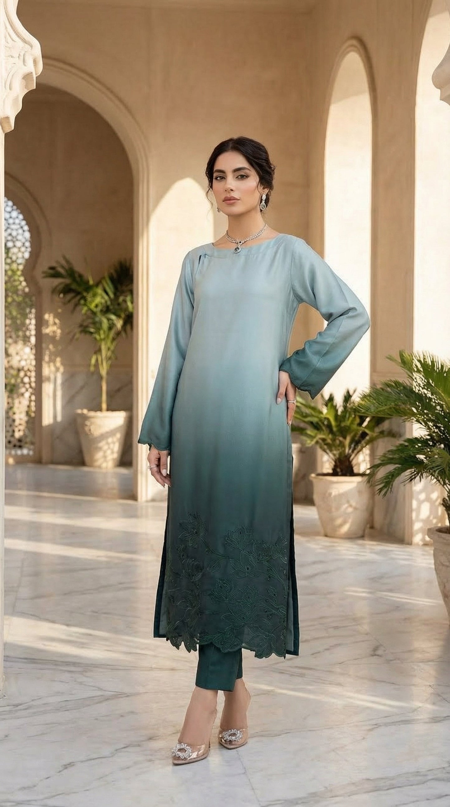 Luxury Silk Dress | 3pec Unstiched