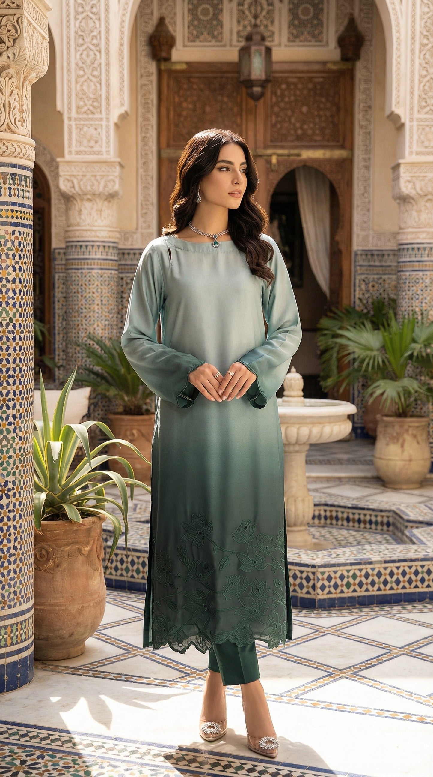 Luxury Silk Dress | 3pec Unstiched