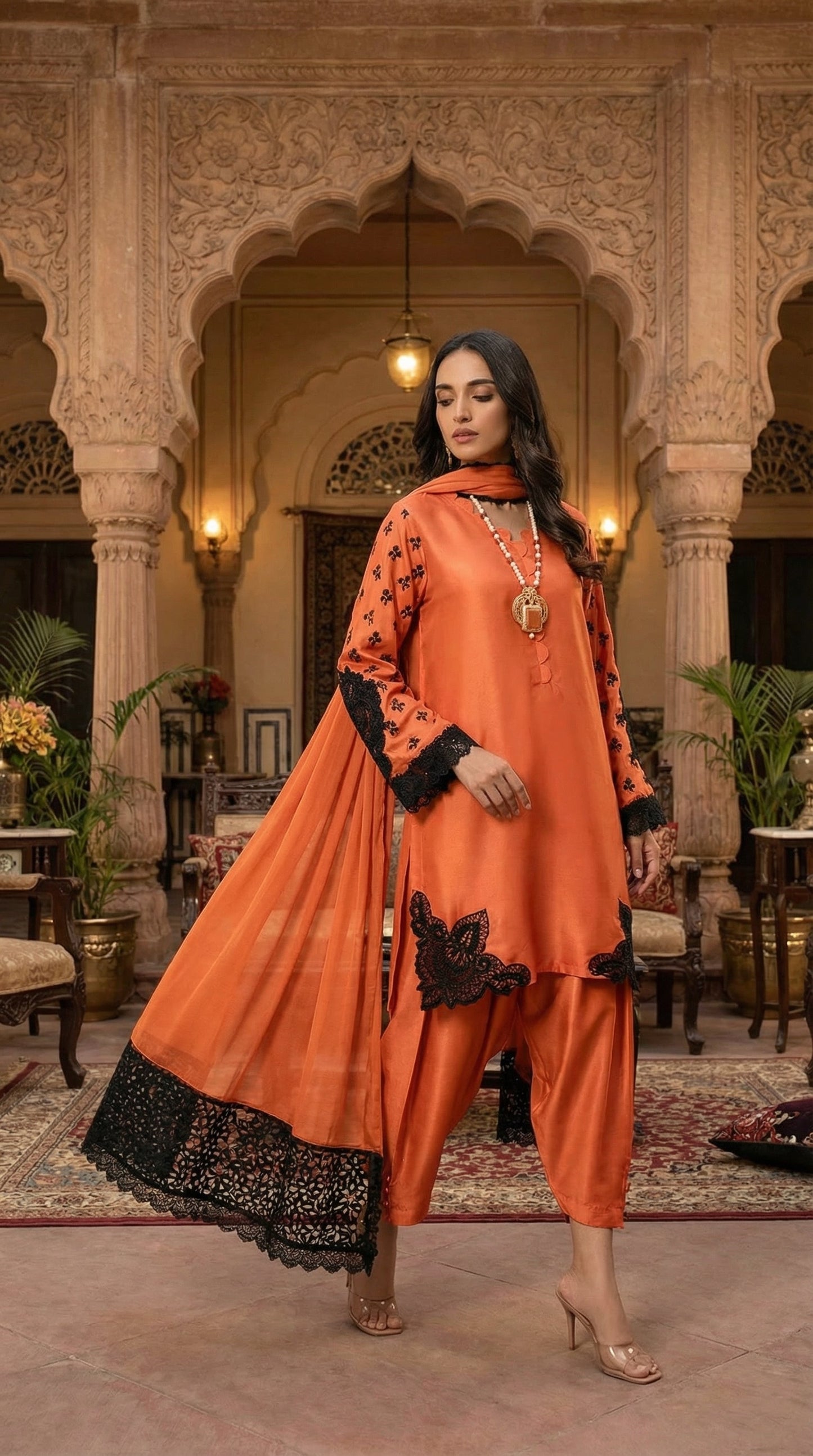 Luxury Silk Dress | 3pec Unstiched
