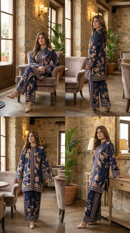 Luxury Silk Dress | 3pec Unstiched