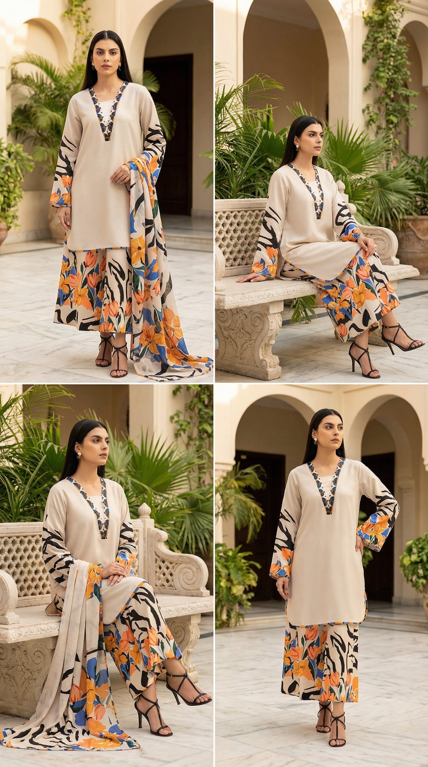 Luxury Silk Dress | 3pec Unstiched