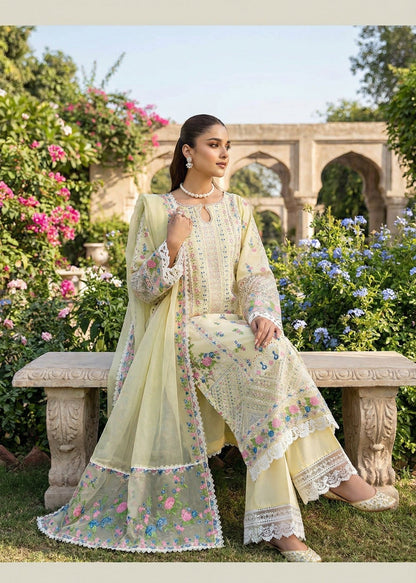 Chikenkari Nimora Lawn With Embroided Dupatta