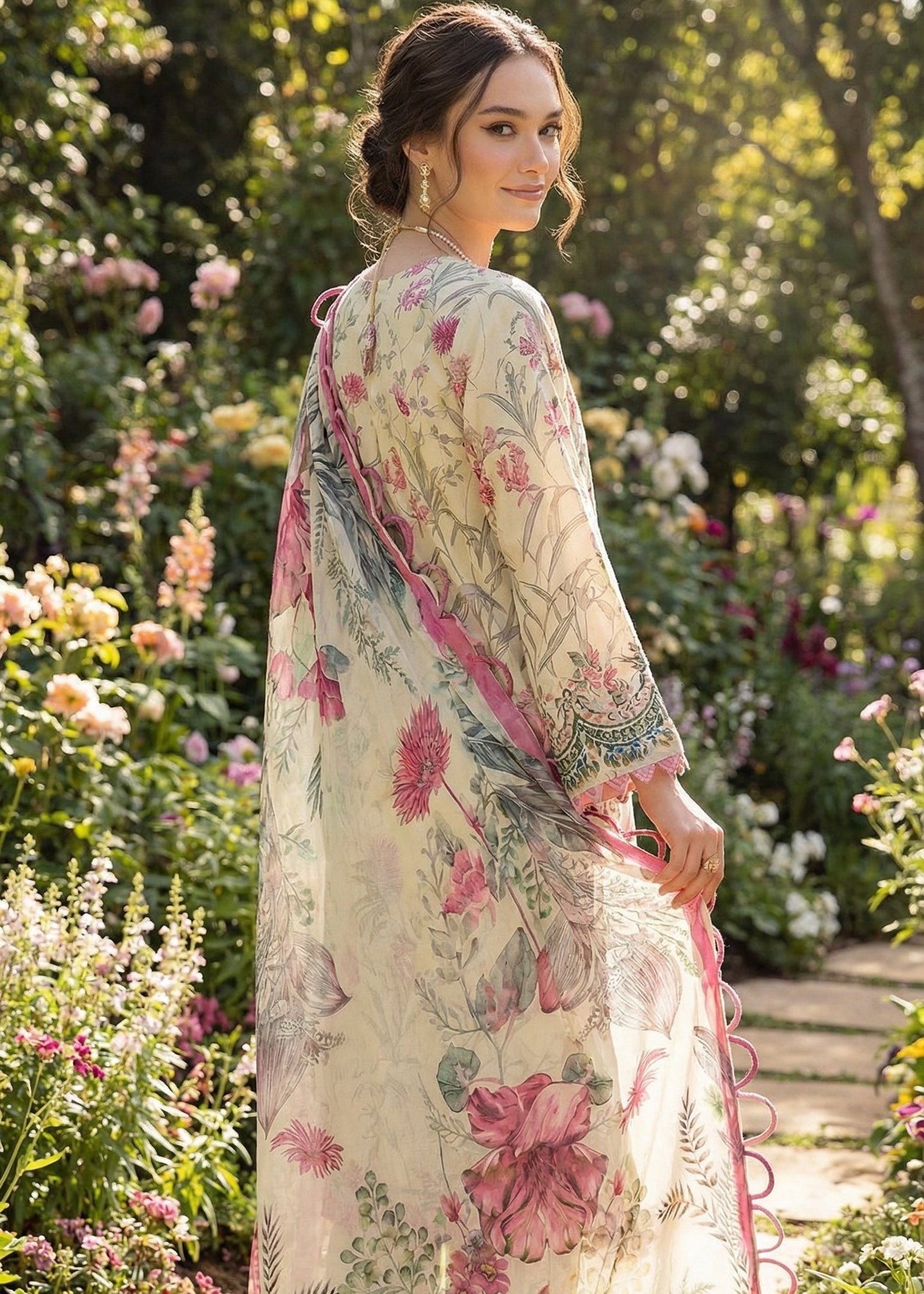 Jade | Summer Lawn With Chiffon Dupatta | 3pec Unstiched