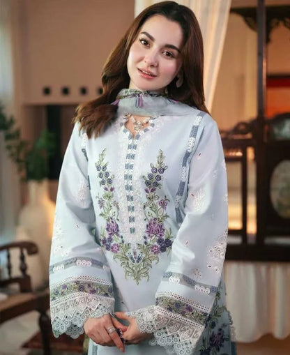 Jade | Chikenkari Embroided Lawn By Hania Amir | 3pec Unstiched