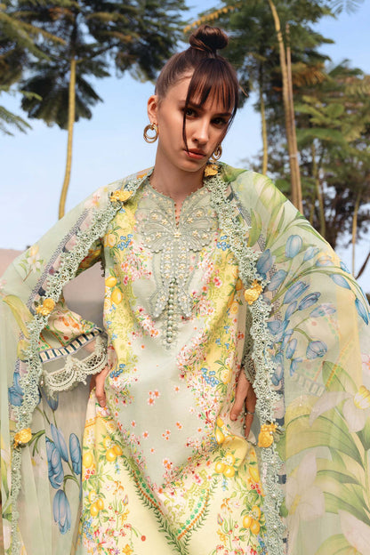 Maria B Lawn Embroidered & Printed 3Pc Unstiched Dress