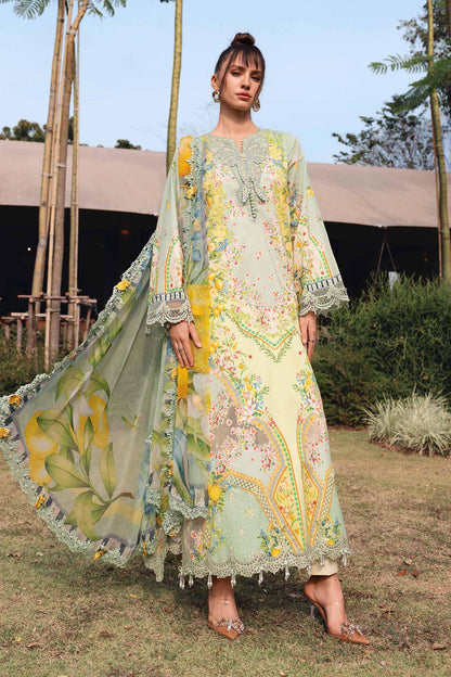 Maria B Lawn Embroidered & Printed 3Pc Unstiched Dress
