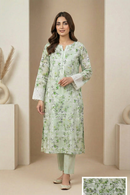 CHIKENKARI BAHAR |CHIKENKARI LAWN 2PC UNSTICHED