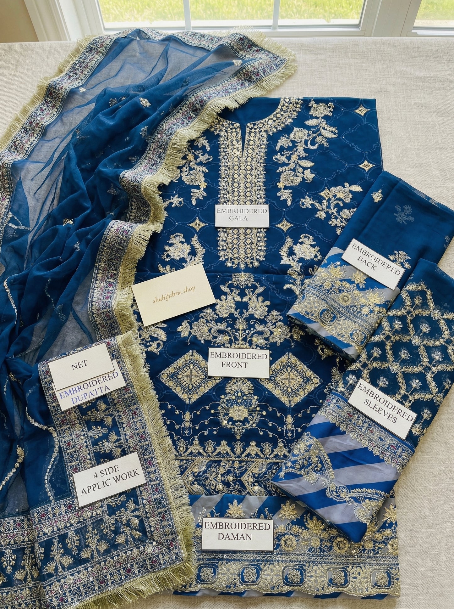 BAROQUE ROYAL SHEHZADI  FESTIVE |CHIFFON WITH KHAADI NET DUPATTA |3PC UNSTICHED