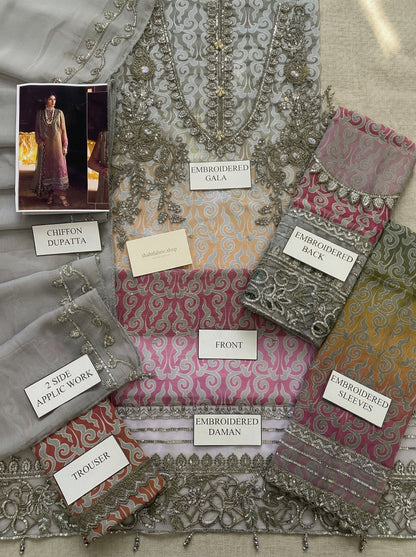 CHARIZMA ZARANGI FESTIVE |TIE N DYE DIGITAL CHIFFON|3PC UNSTICHED