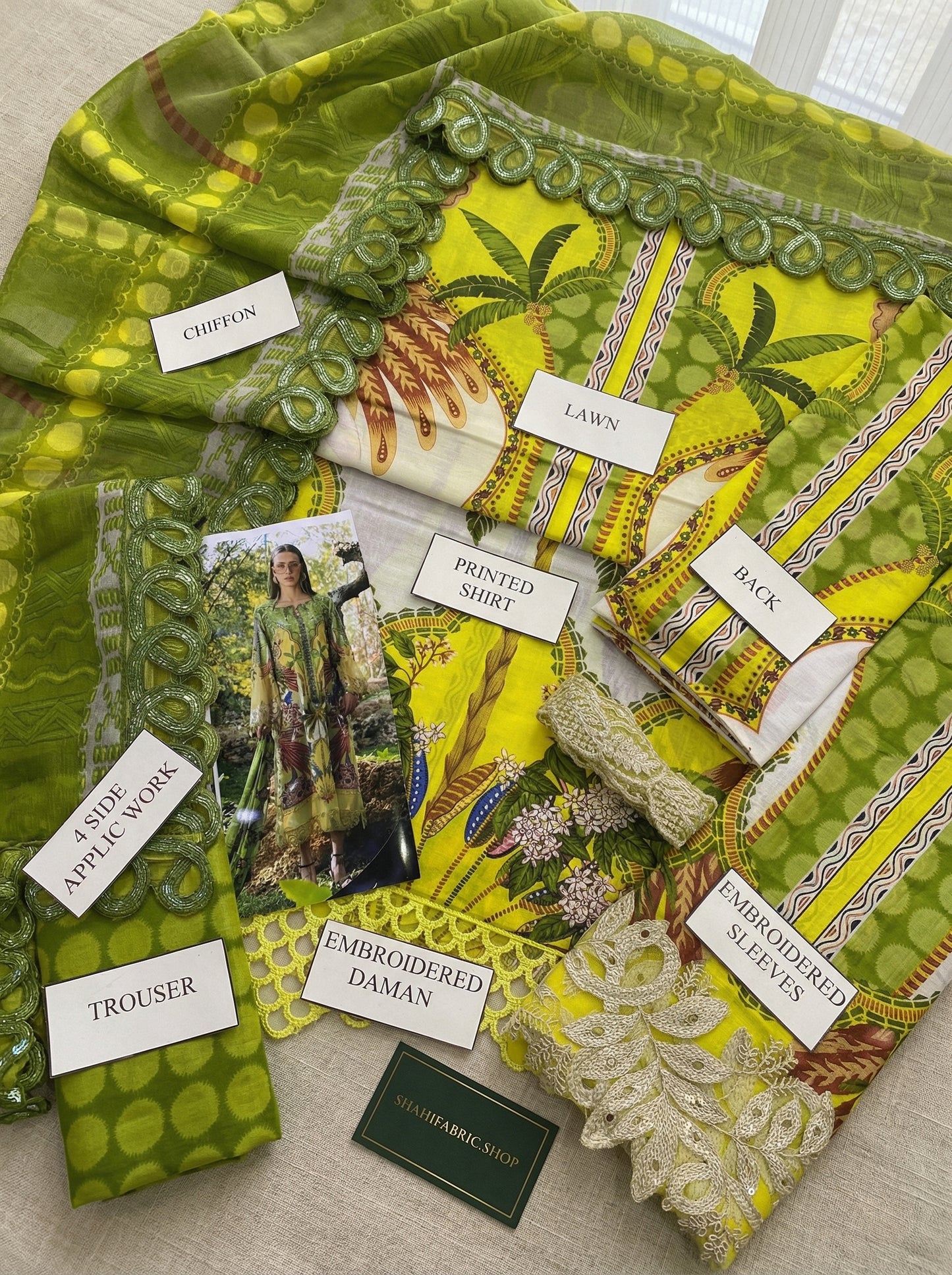 MARIAB TULIP |PRINTED LAWN WITH CHIFFON BORDER  DUPATTA  |3PC UNSTICHED