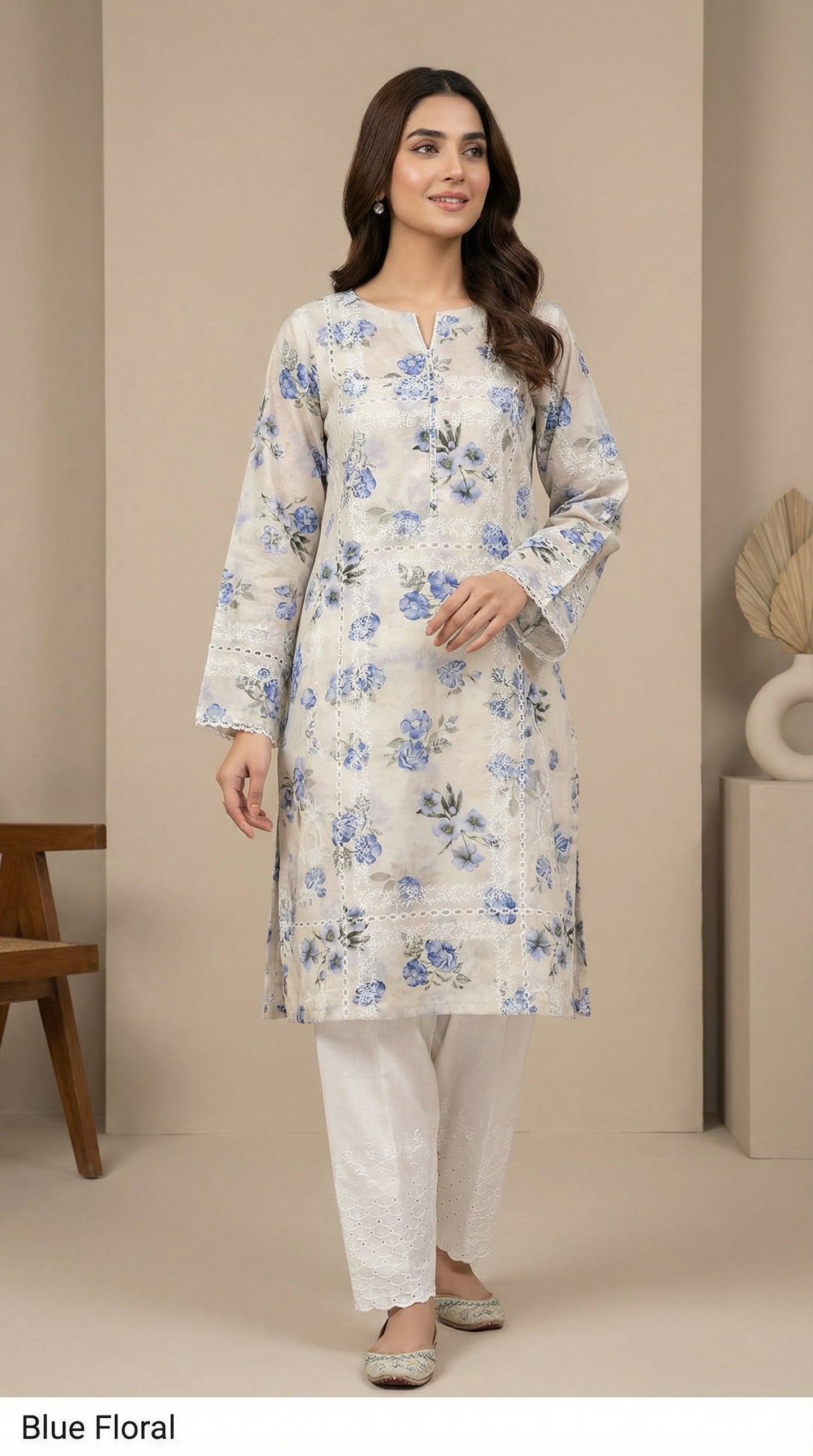 CHIKENKARI BAHAR |CHIKENKARI LAWN 2PC UNSTICHED