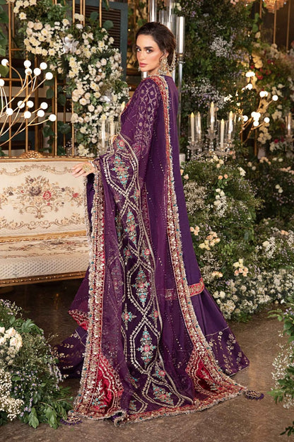 MARIAB | MAHARANI CHIFFON EMROIDED DRESS|3 Pec Unstiched