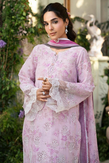 MOTIFZ FLORAL ICE | LAWN  WITH CHIFFON DUPATTA  |3PC UNSTICHED