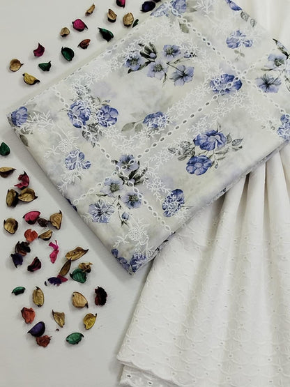 CHIKENKARI BAHAR |CHIKENKARI LAWN 2PC UNSTICHED