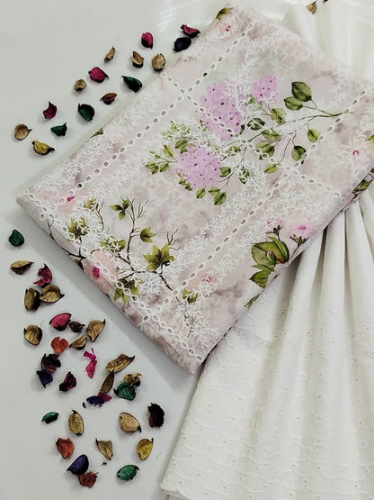 CHIKENKARI BAHAR |CHIKENKARI LAWN 2PC UNSTICHED