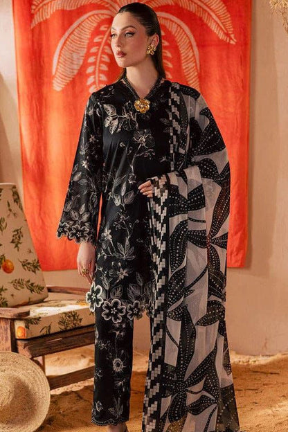 NUREH E BAHAR |LAWN  EMBROIDED CHIFFON DUPATTA  |3PC UNSTICHED