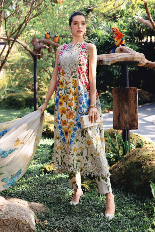 MARIAB LUXURY LAWN COLLECTION (UH) CHIFFON  DUPATTA |3PC UNSTICHED