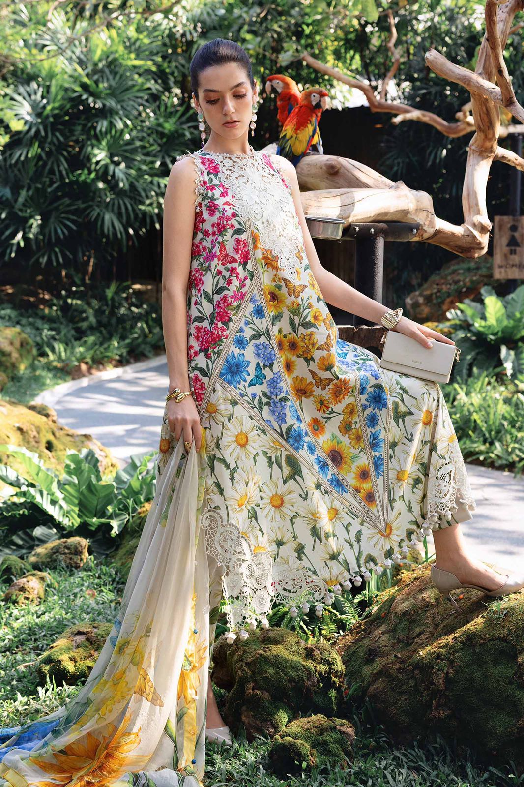 MARIAB LUXURY LAWN COLLECTION (UH) CHIFFON  DUPATTA |3PC UNSTICHED