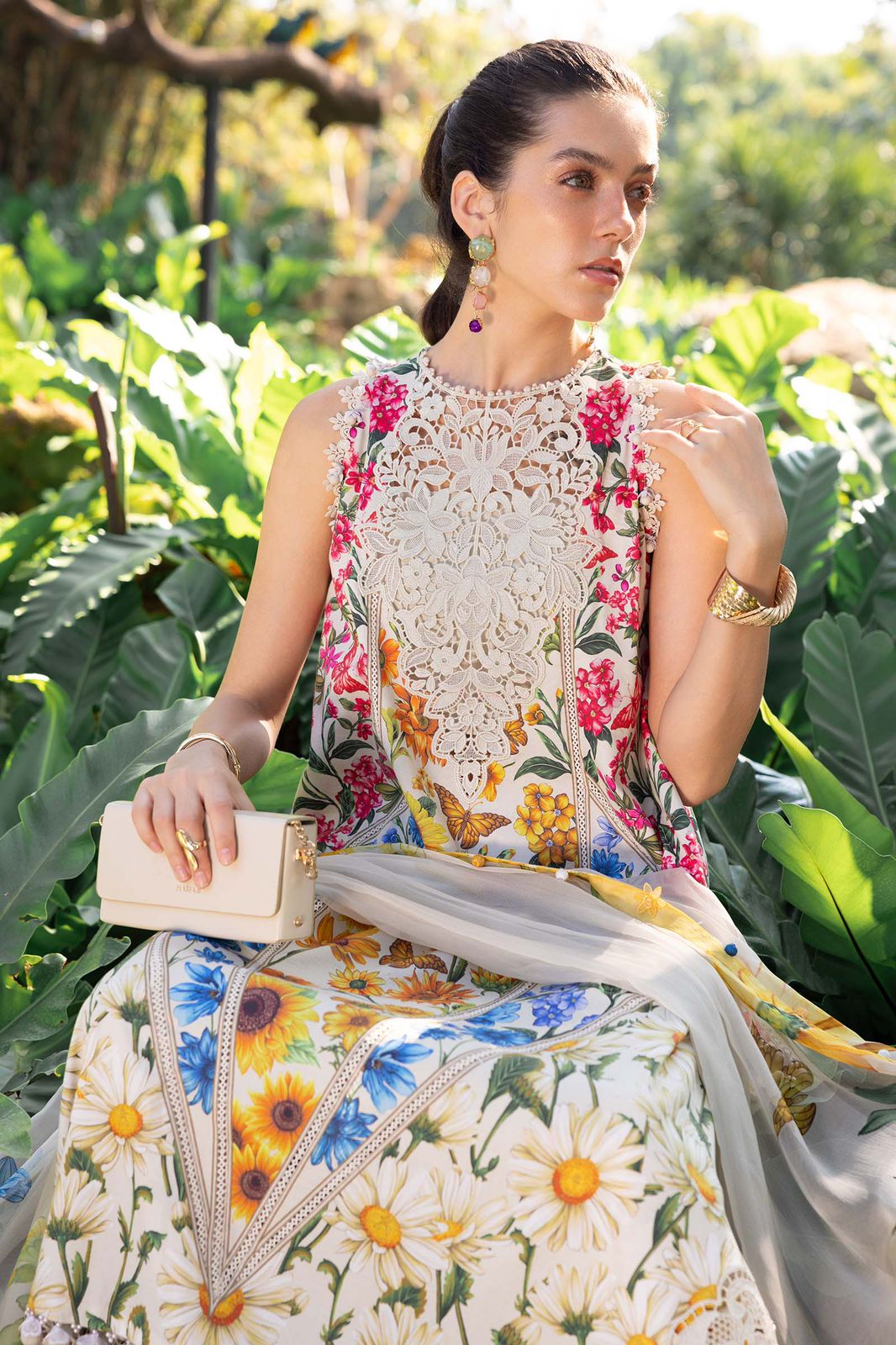 MARIAB LUXURY LAWN COLLECTION (UH) CHIFFON  DUPATTA |3PC UNSTICHED
