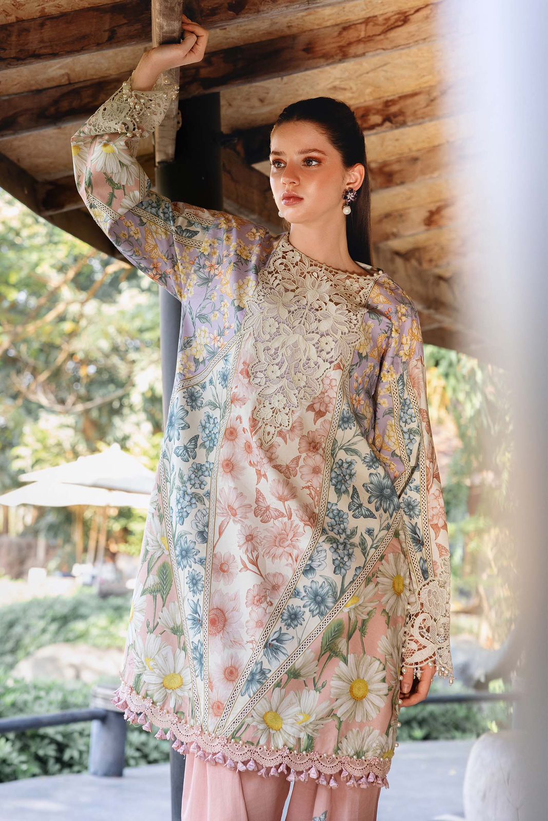 MARIAB LUXURY LAWN COLLECTION (UH) DUPATTA |3PC UNSTICHED