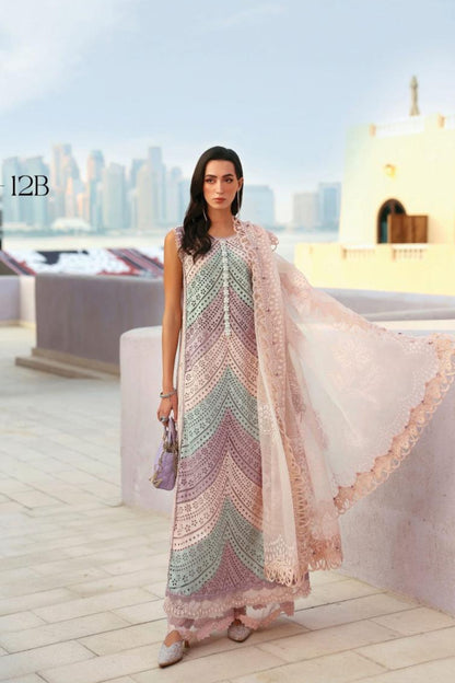 Swiss Lawn Digital Printed Embroidered Suit with Heavy Work Dupatta 3pc Unstiched