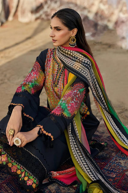 CHARIZMA SWISS LAWN (KA) WITH CHIFFON BORDER DUPATTA |3PC UNSTICHED
