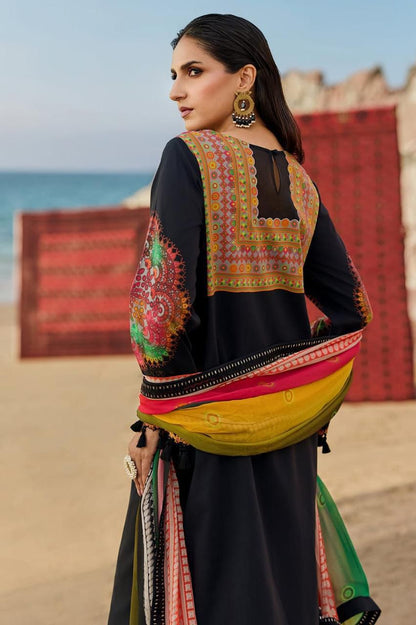 CHARIZMA SWISS LAWN (KA) WITH CHIFFON BORDER DUPATTA |3PC UNSTICHED