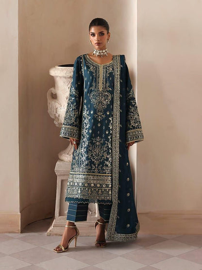 GULAL IMPERIAL ZINC EMROIDED DRESS  3PEC UNSTICHED