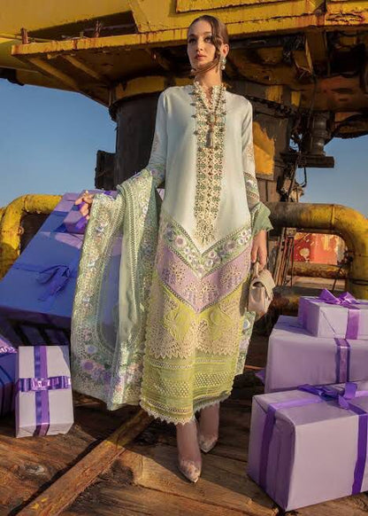 CRIMSON CHIKENKARI LAWN WITH BROIDERY DUPATTA  |3PEC UNSTICHED