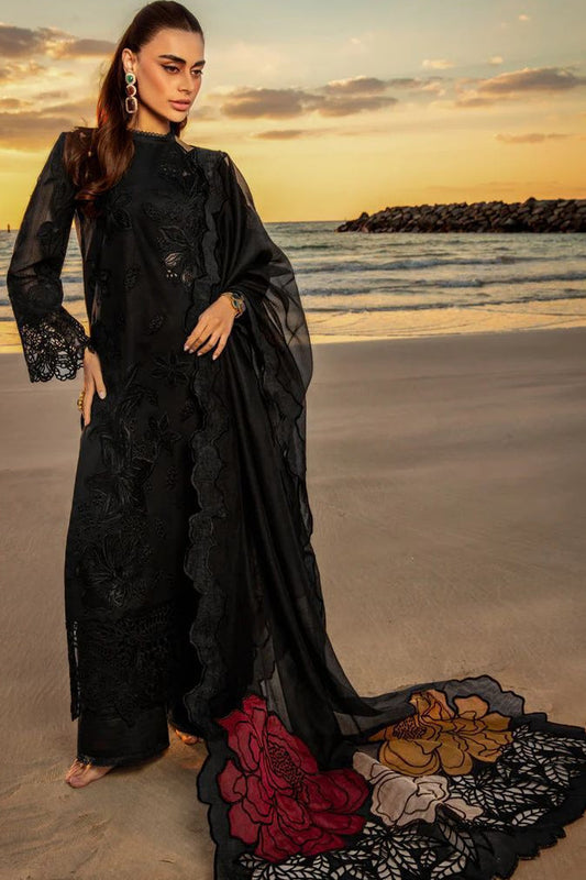 Rang Rasiya | Luxury Chikenkari Lawn Cutwork Dupatta  | 3pc Unstiched