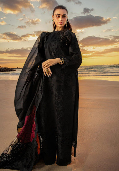 Rang Rasiya | Luxury Chikenkari Lawn Cutwork Dupatta  | 3pc Unstiched